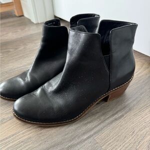 Cole Haan Black Leather Ankle Boots